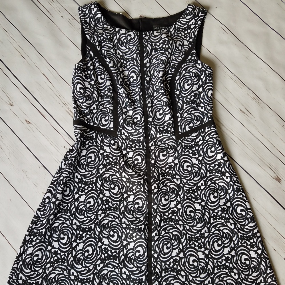 Women's black and white dress